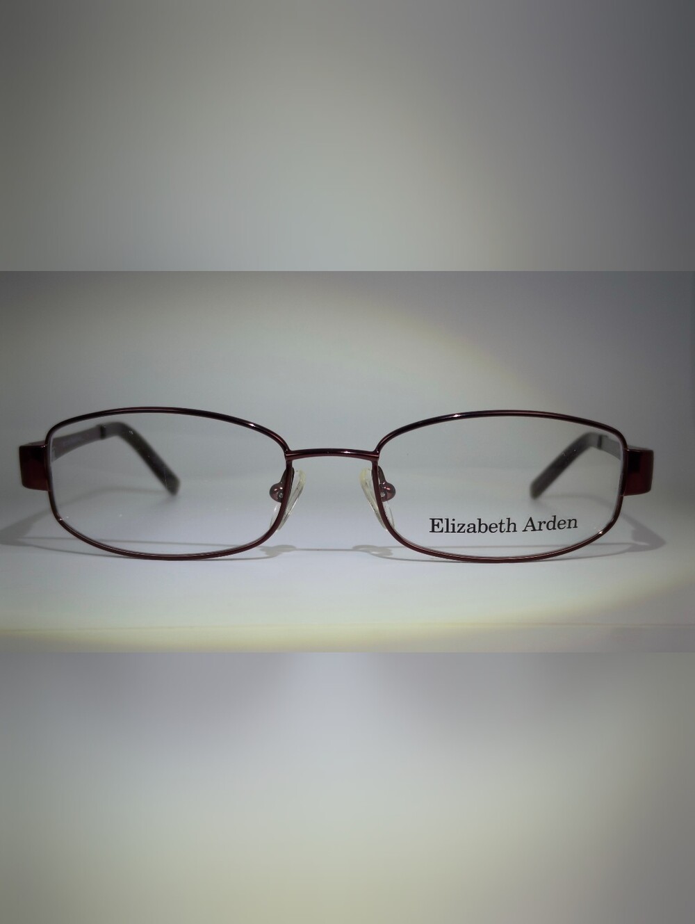 Elizabeth Arden Women's Metal Rectangle Glasses — Wine.